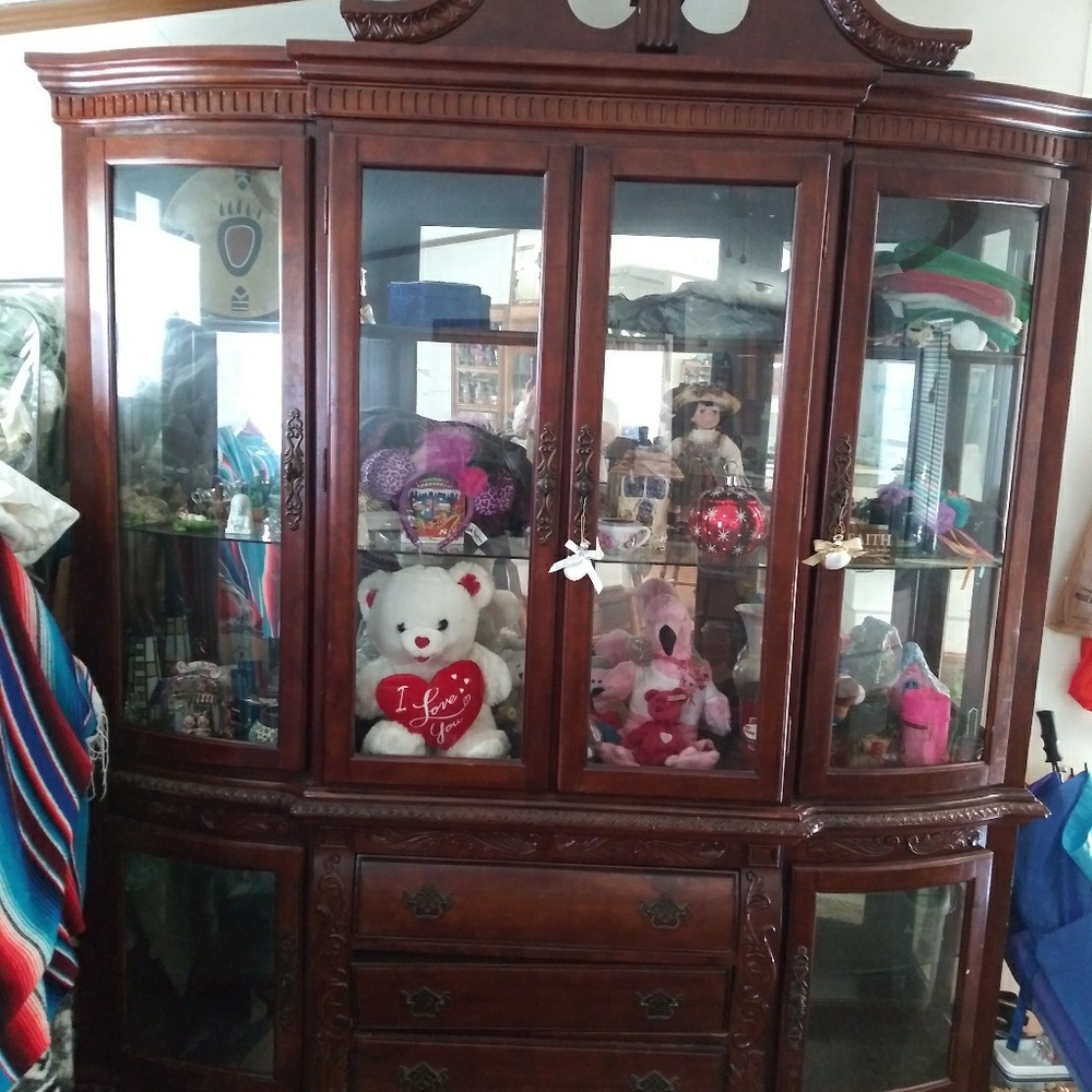 3 piece solid cherry cabinet